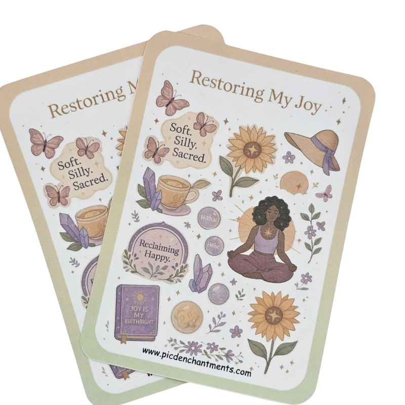 Restoring My Joy – Soft. Silly. Sacred. Affirmation Sticker Sheet