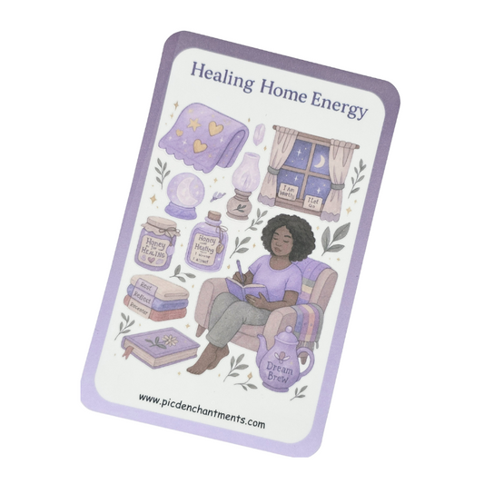 Healing Home Energy" Sticker Sheet – Cozy Intentions for Inner Peace