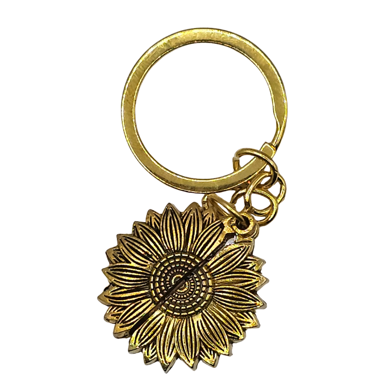 Sunflower Strength Keychain – ‘Keep F*cking Going’ Hidden Message Charm