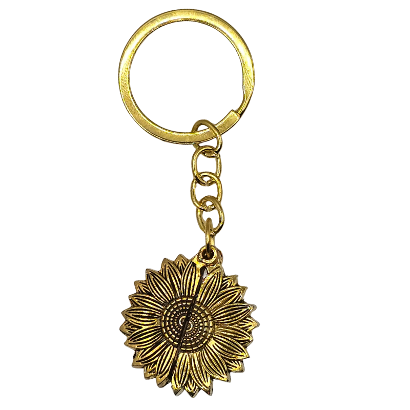 Sunflower Strength Keychain – ‘Keep F*cking Going’ Hidden Message Charm