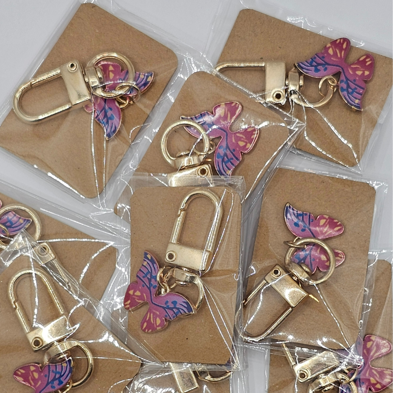 Metamorphosis Magic – Colorful Butterfly Keychain Charm