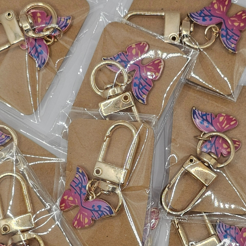 Metamorphosis Magic – Colorful Butterfly Keychain Charm