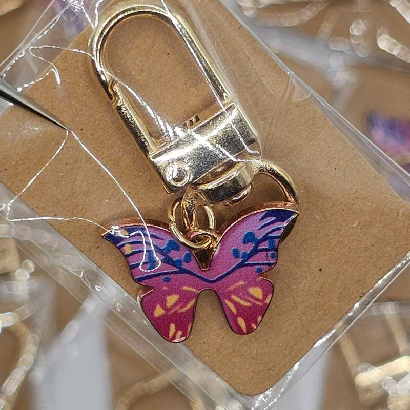 Metamorphosis Magic – Colorful Butterfly Keychain Charm